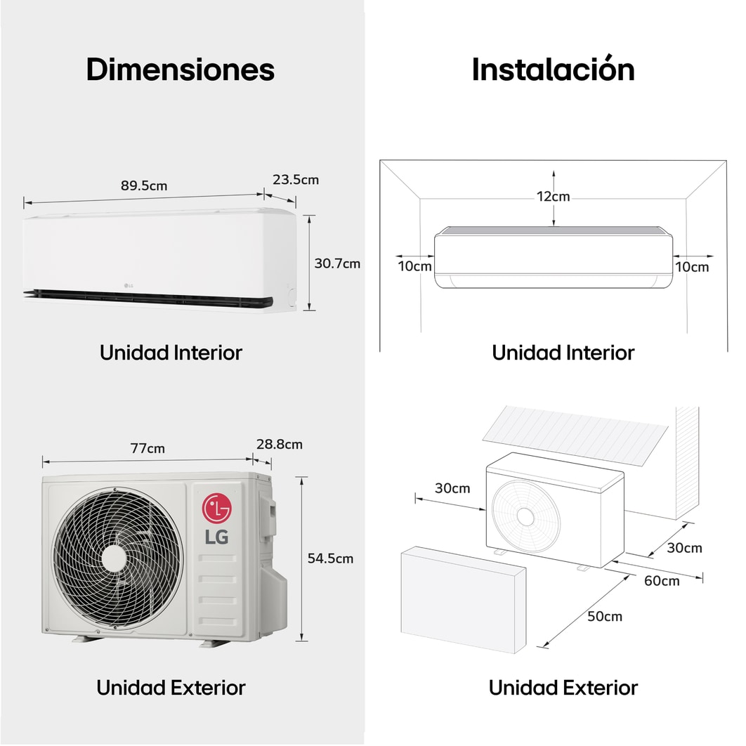 LG DualCool® 09L: Aire Acondicionado A+++/A+++, Control Consumo Futuro, Detector Presencia, WIFI, MAGNA09L.SET